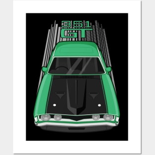 Ford Falcon XA GT 351 - Calypso Green and Black Posters and Art